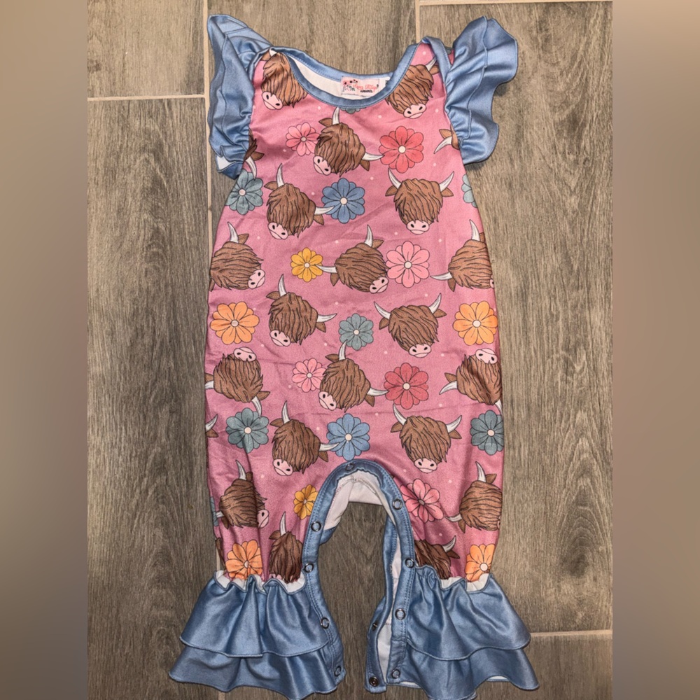 Carter's Pink and Blue Floral Bodysuit